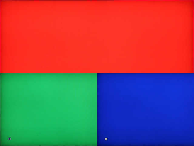 三星46b750/索尼46z5588三原色对比   首先是红,绿,蓝三原色测试,46b